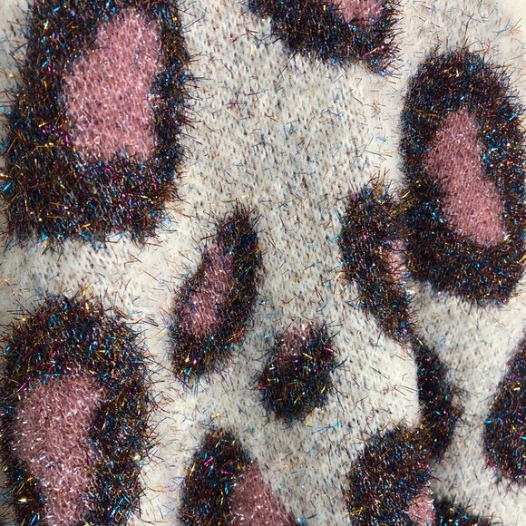 Anthropologie Kenzie Leopard Shimmer wrap open front  Sweater Cardigan. NWOT - Picture 10 of 16